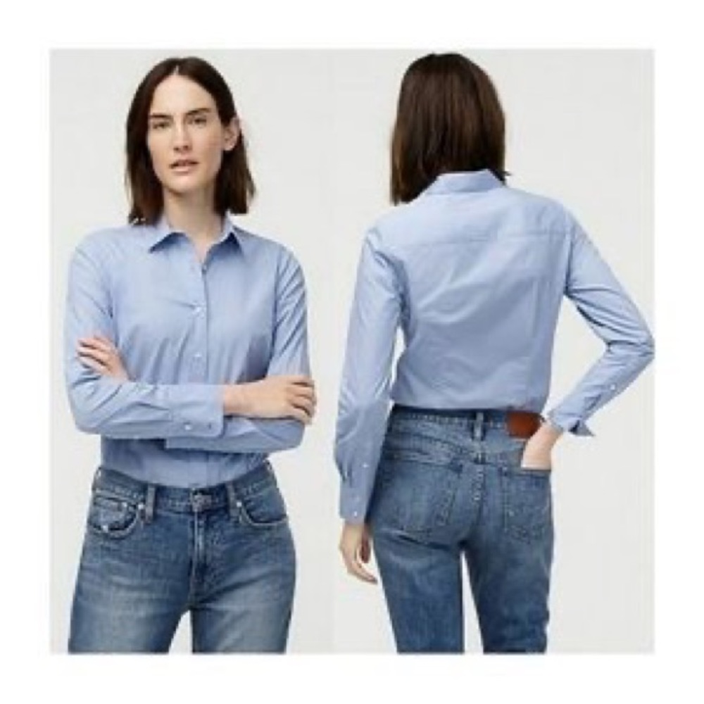 J. CREW Long-Sleeve Stretch Perfect Shirt, Size M